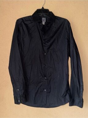 H&M Black Men's Long Sleeve Dress Shirt